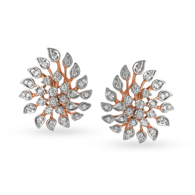Spellbinding 18 Karat Dual Gold And Diamond Earrings 
