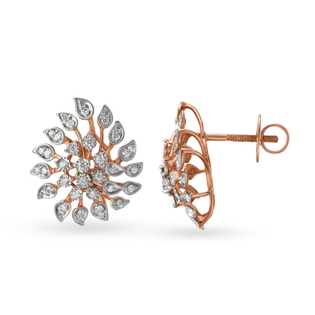 Spellbinding 18 Karat Dual Gold And Diamond Earrings 2
