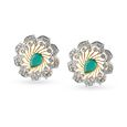 18 Karat Gold Diamond and Emerald Stud Earrings,,hi-res 