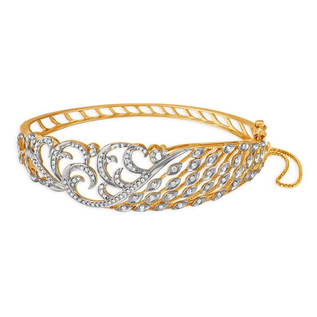 18 Karat Gold and Diamond Bangle,,hi-res 