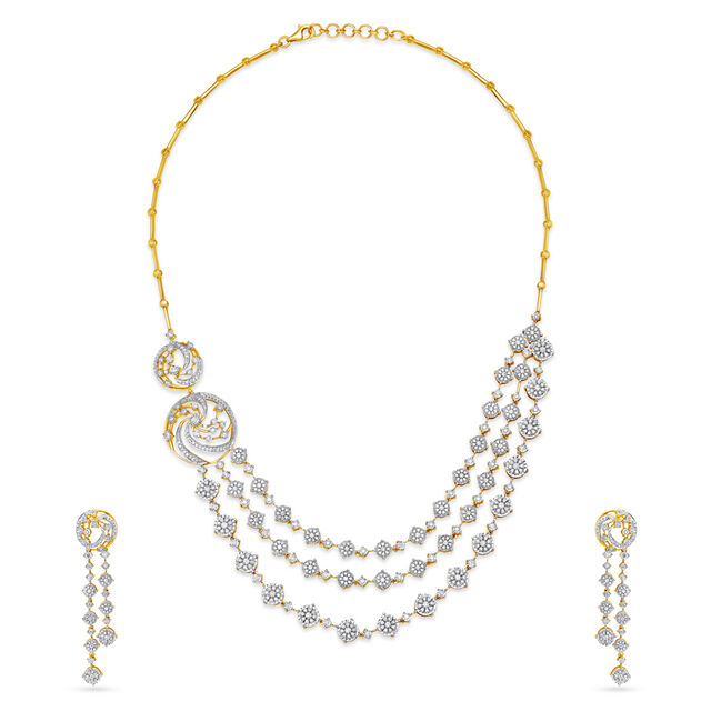 Regal Gold and Diamond Necklace Set,,hi-res 