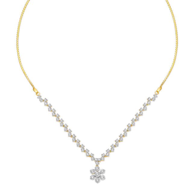 Charming Diamond Necklace Set in Yellow and White Gold,,hi-res 2