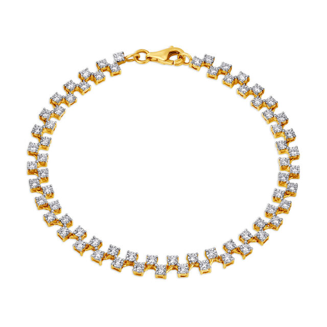 Cross Studded Diamond Bracelet 