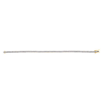 Lavish Yellow And White Gold And Diamond Strand Bracelet