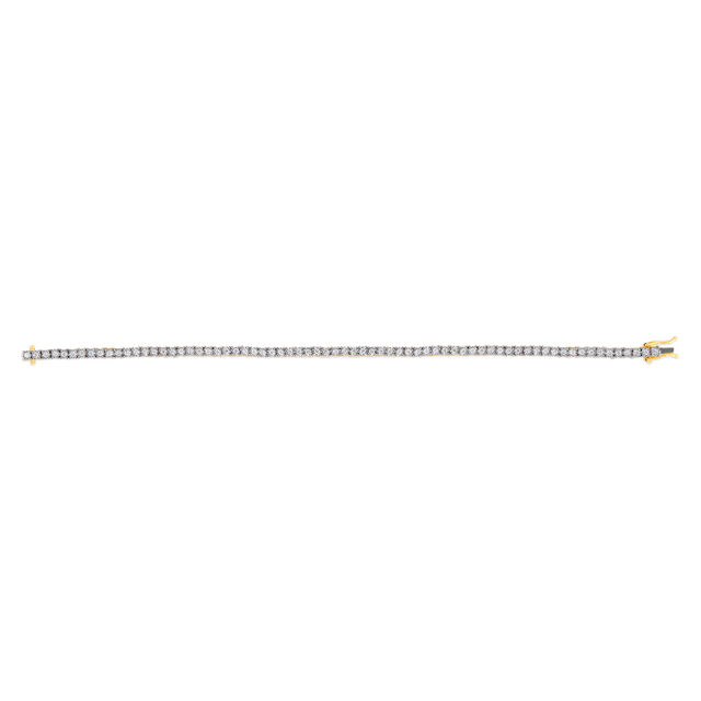 Lavish Yellow And White Gold And Diamond Strand Bracelet,,hi-res 