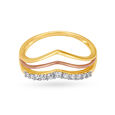 Majestic 18 Karat Yellow And Rose Gold And Diamond Tiara Ring,,hi-res 2