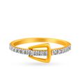 Artistic 18 Karat Yellow Gold And Diamond Finger Ring,,hi-res 2