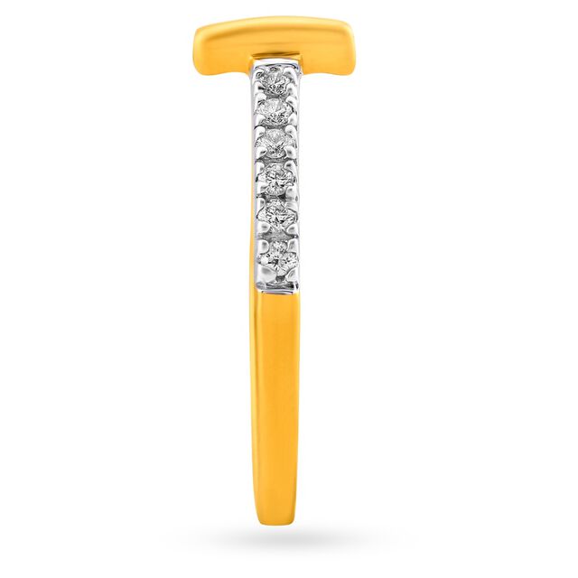 Artistic 18 Karat Yellow Gold And Diamond Finger Ring,,hi-res 3