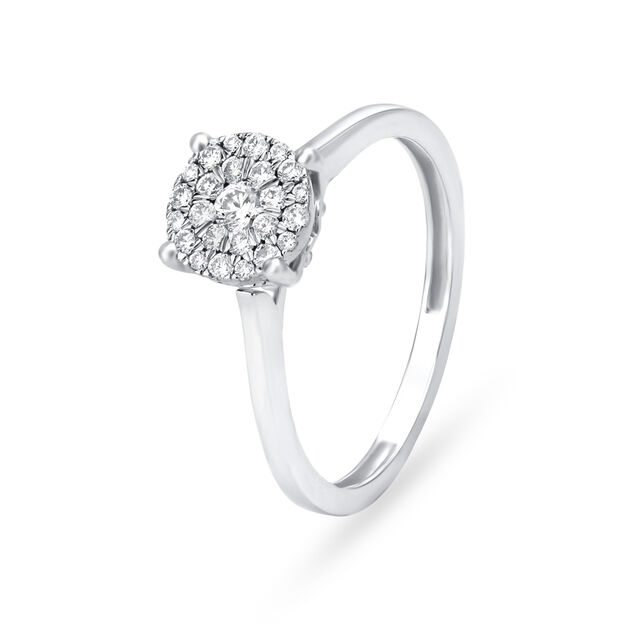 Pristine Heart White Gold and Diamond Finger Ring 
