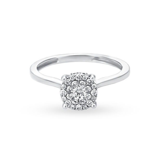 Pristine Heart White Gold and Diamond Finger Ring 2