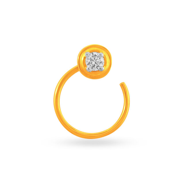 Circular Diamond Nose Pin,,hi-res