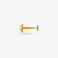 Exuberant Gold and Diamond Nose Pin 3
