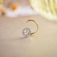 Circlet Gold and Diamond Nose Pin 