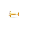 Blingy Round Gold and Diamond Nose Pin,,hi-res 2