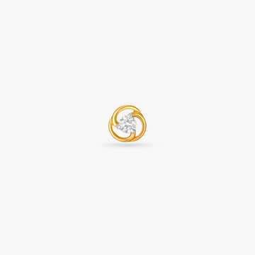 Rosy Diamond and Gold Nose Pin