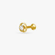 Rosy Diamond and Gold Nose Pin 2