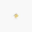 Floral Spiral Gold and Diamond Nose Pin 2