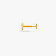 Floral Spiral Gold and Diamond Nose Pin 3