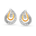 Mango Shaped Traditional Diamond Stud Earrings,,hi-res 