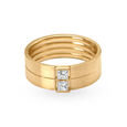 Snazzy 18 Karat Yellow Gold And Diamond Finger Ring 2