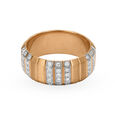 Shining 18 Karat Rose Gold And Diamond Finger Ring 2