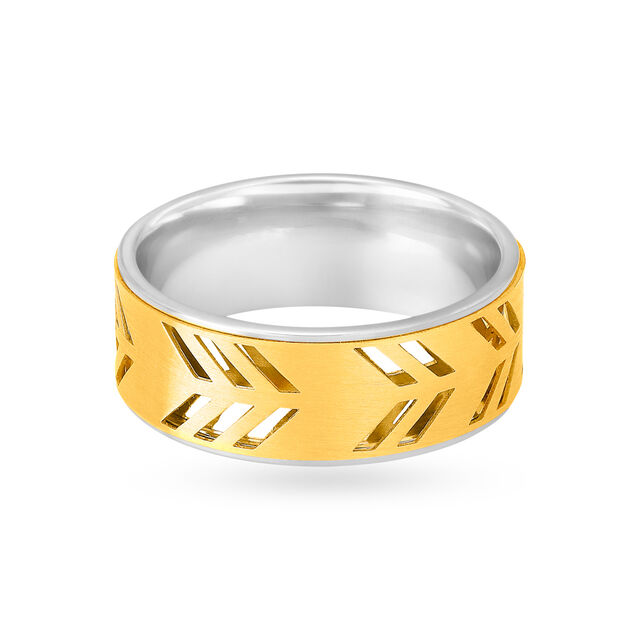Cut-Out 18 Karat Yellow And White Gold Finger Ring,,hi-res 2