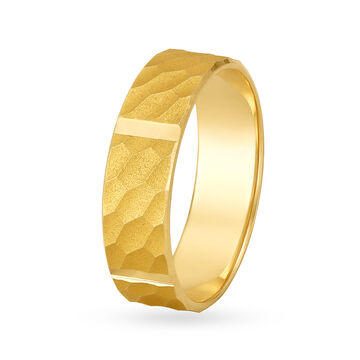 Hexagonal 18 Karat Gold Finger Ring