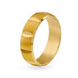 Line Textured Gold Ring for Men,,hi-res 