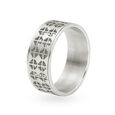 Checked Cut-Out 18 Karat White Gold Finger Ring,,hi-res 