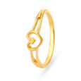 Lovely Heart Gold Ring,,hi-res 