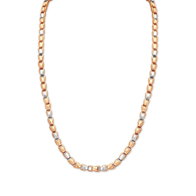 Impactful Dual Tone Gold Chain For Men 