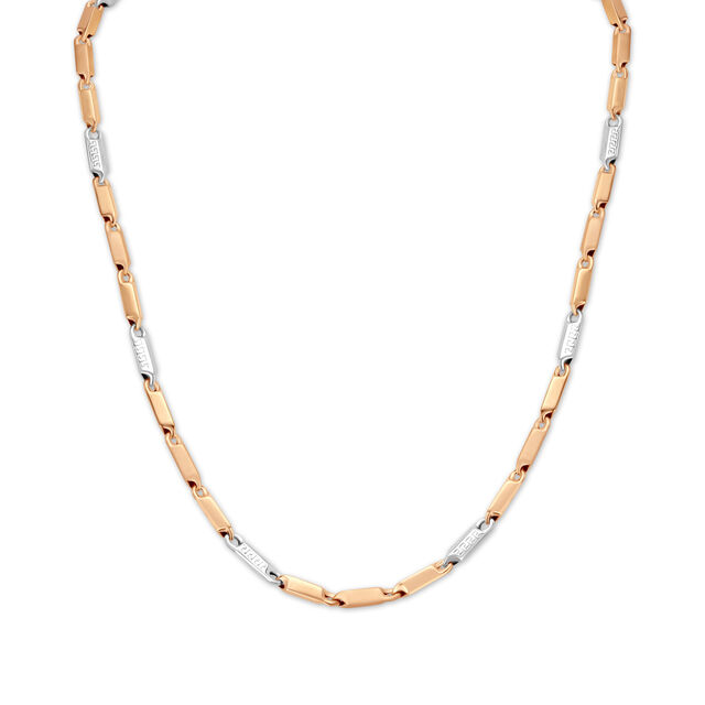 Fancy Carved Dual Tone Gold Chain For Men,,hi-res 