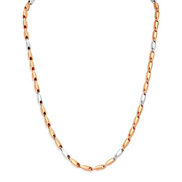 Shining Link Dual Tone Gold Chain For Men