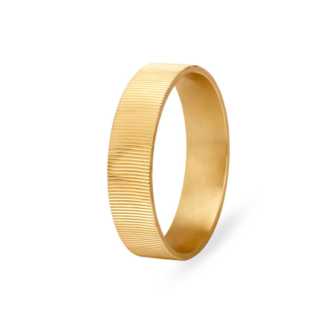 Exquisite Multifinish Gold Finger Ring for Men 2