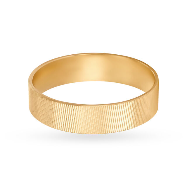 Plain Multi Finish Gold Finger Ring for Men 2