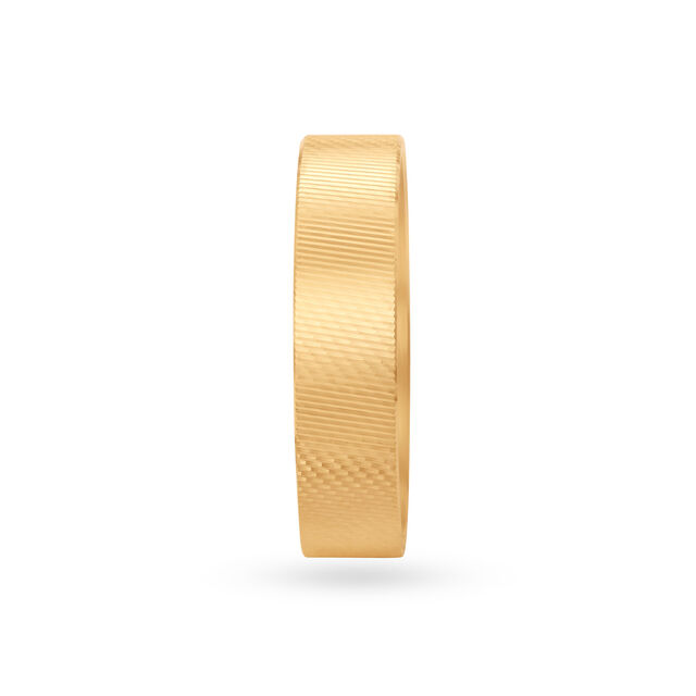 Plain Multi Finish Gold Finger Ring for Men 3