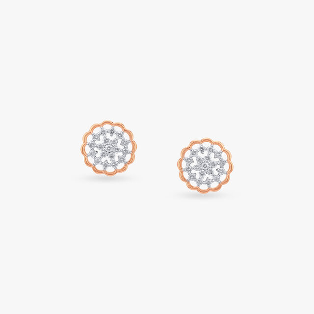 Bloom Burst Diamond Stud Earrings 