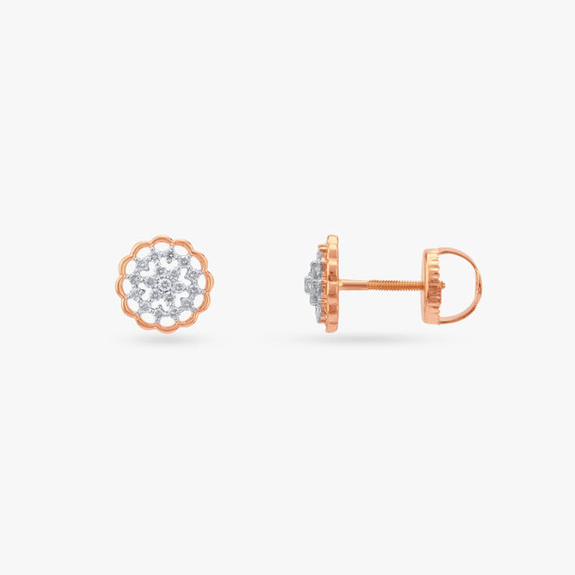 Bloom Burst Diamond Stud Earrings 2