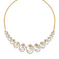 Mesmerising Floral Diamond Necklace Set in Yellow and White Gold 2
