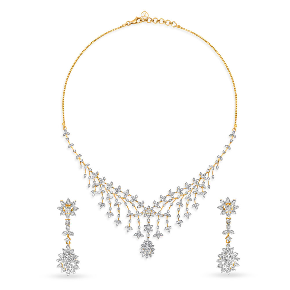 Shop White Gold Necklace Online at Best Price Tanishq UAE