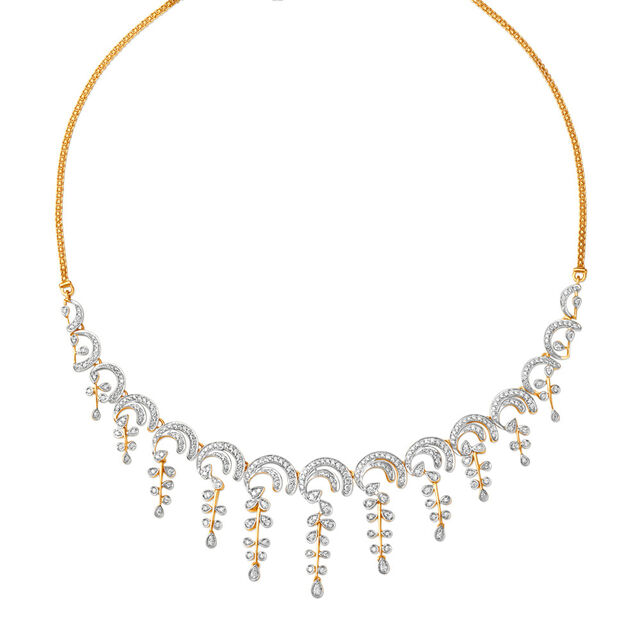 Ethereal Floral Diamond Necklace and Earrings Set 2