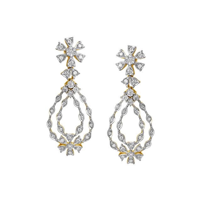 Riveting Floral And Ribbon Motif Diamond Necklace Set 3