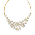Flamboyant Diamond Adorned Gold Necklace Set 2