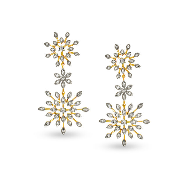 Flamboyant Diamond Adorned Gold Necklace Set 3