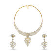 Entrancing Diamond Necklace Set Yellow and White Gold 