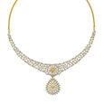 Elaborate Gold and Diamond Necklace Set 2