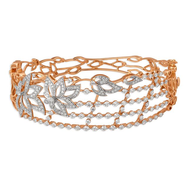 18 Karat Yellow Gold and Diamond Bangle,,hi-res 