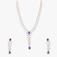 Exquisite Raindrop Diamond Necklace Set 