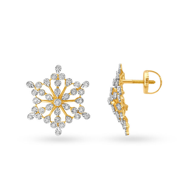 Striking Floral Diamond Pendant and Earrings Set,,hi-res 4