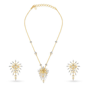 Minimal Diamond Necklace Set